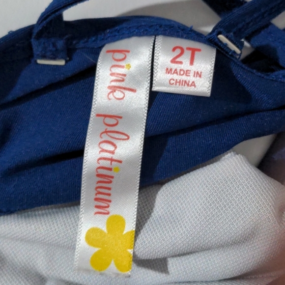 2T Blue & Neon Pink Platinum Bikini Girl - Picture 6 of 7